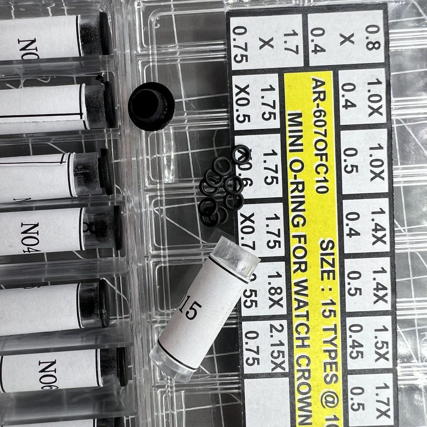 Glass Crystal Waterproof Mini O-ring watch crown seal gasket AR-607OFC10, ensuring durable waterproof protection.