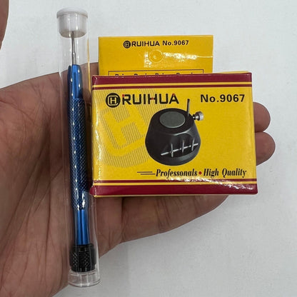 RICHARD MILLE stainless steel watch screwdriver set with precision tips for RM watch repairs and adjustments.