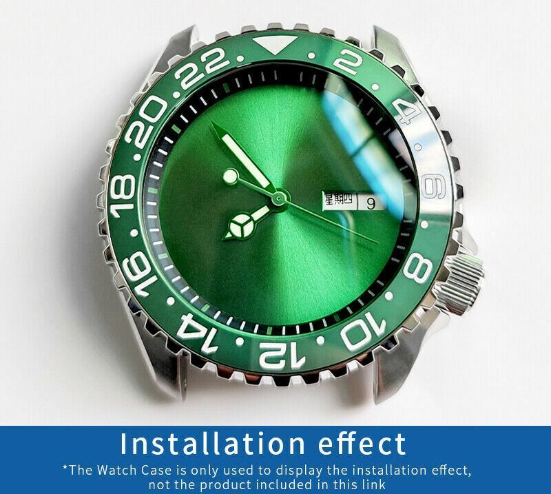 Green luminous second hand for SKX007 watch, compatible with 7S36, 4R36, NH36 movements, ideal for night visibility.