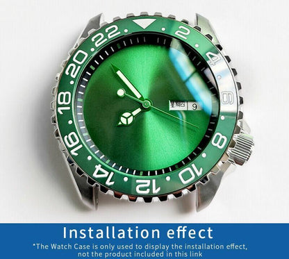 Green luminous second hand for SKX007 watch, compatible with 7S36, 4R36, NH36 movements, ideal for night visibility.