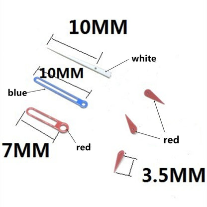 Red small second hand with blue and red trim for VD53, VD54, VD57 movements accessory.