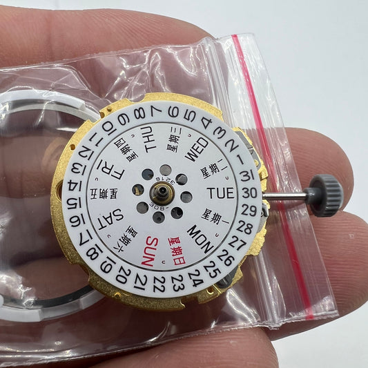 Genuine Golden Miyota Citizen 8200 8215 automatic movement for precision watch repair and upgrades.