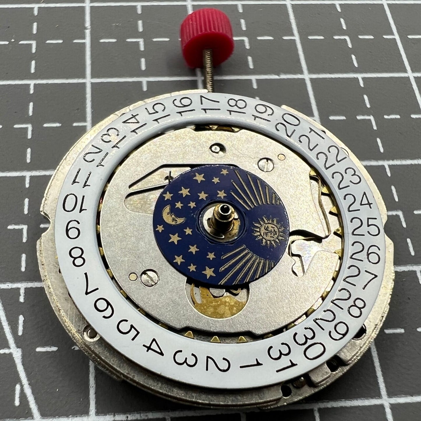 ISA 1198 Quarzwerk, Schweizer Uhrwerk, Mond- und Sternphase, Reparaturteil für Uhren 