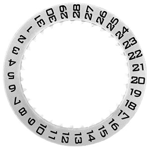 Silver KA Font Date At 3 Date Disk Wheel Date Wheel for Miyota 8215 Movement