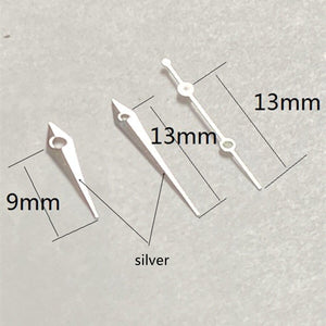 13mm Silver Trim Arrow Shape Watch Hand Set for Ronda 515 Quartz Movement