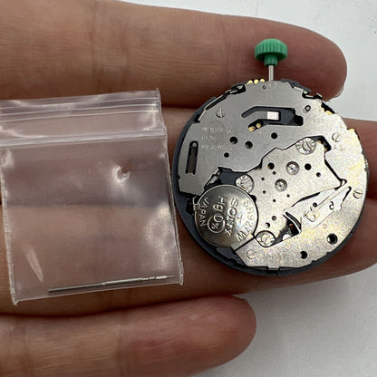 Japan Miyota OS20 quartz watch movement displaying date at 4:30, precise and reliable for watchmakers.