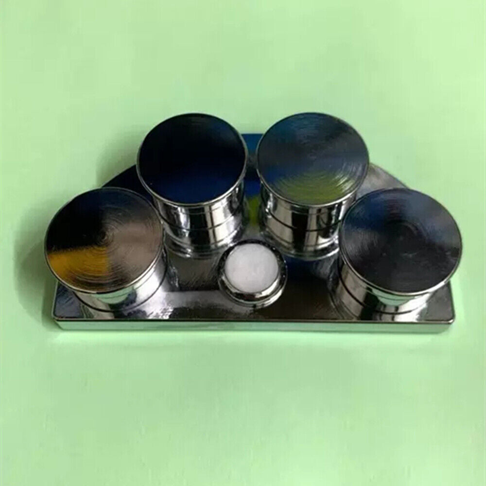 Watch Oil Cup Stand with 4 stainless steel oiler dishes and cover, precise tool by 30180-A for watch repair.
