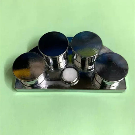 Watch Oil Cup Stand with 4 stainless steel oiler dishes and cover, precise tool by 30180-A for watch repair.