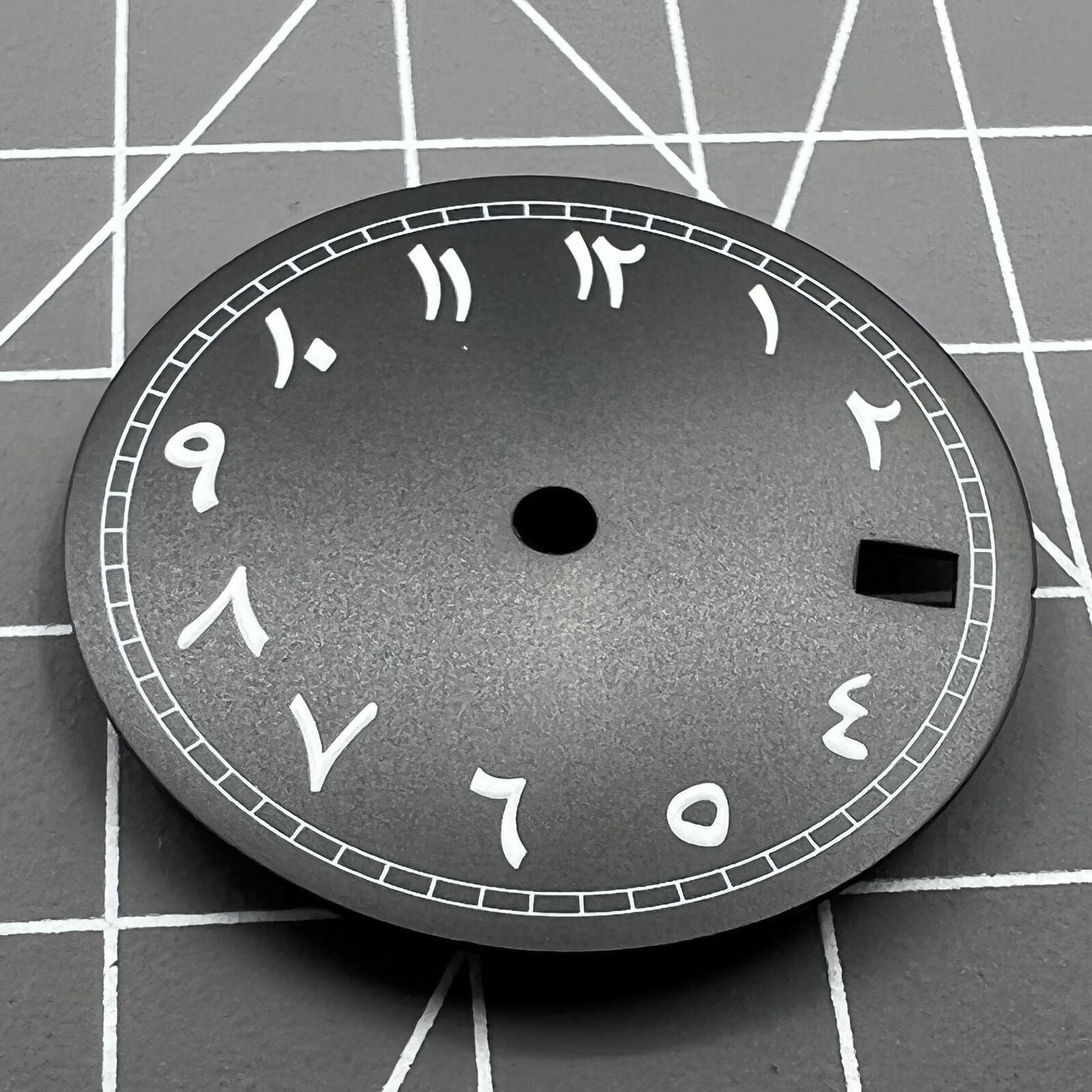 28.50mm AB-4#1 Arabic numeral watch dial for NH35 NH35A movement, classic design.