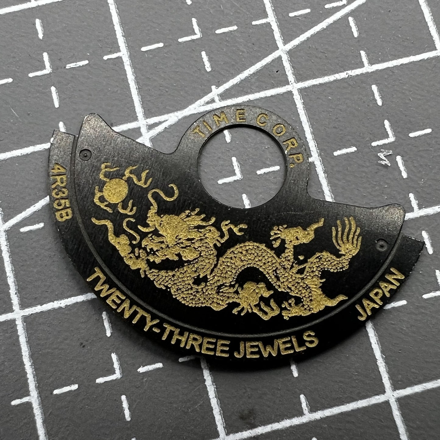 China Zodiac Dragon Black Rotor Oscillating Weight Overlay for NH35 NH36 7S26