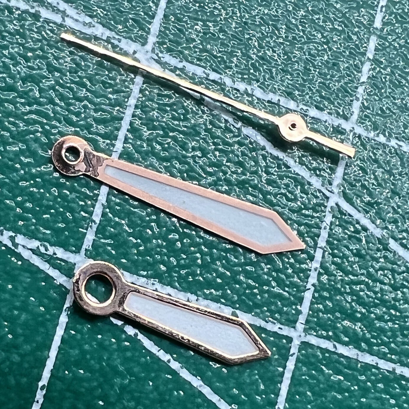 Wholesale 11mm green lume watch hands for Miyota 2315 series, enhancing visibility and style.