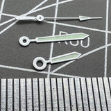 12mm Silver Trim Green Lume Watch Hands for Hattori Epson PC32 Quartz Movement