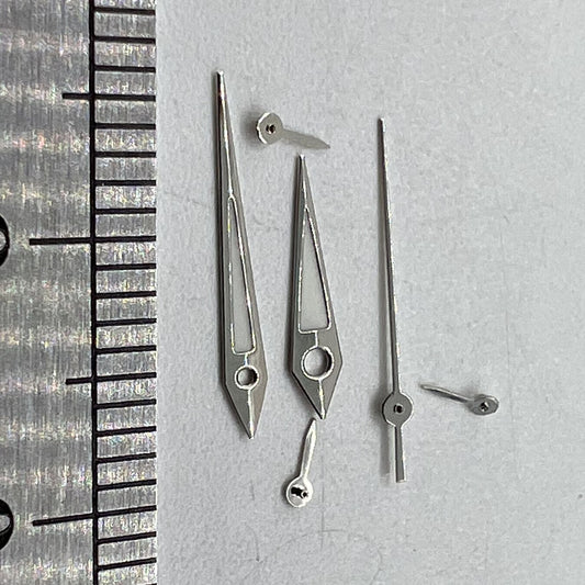 Uhrzeiger, 11,5 mm, silberner Rand, grün leuchtend, für VX3J, VX9J, VX7J, VX3N, VX9N, VX42 