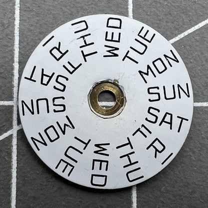 White Week Disk Wheel Week Wheel Generic for ISA 307 Movement Watch Part