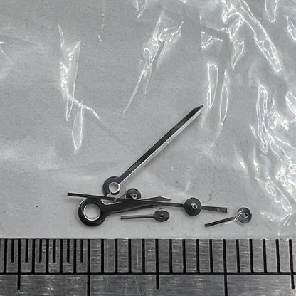 Silver-trimmed 9.5mm arrow-shaped watch hand for Epson VX series, precise fit for VX3J, VX9J, VX7J models.