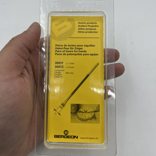 Bergeon 30019 fine watch hands-levers pair for precise watch repair and assembly.