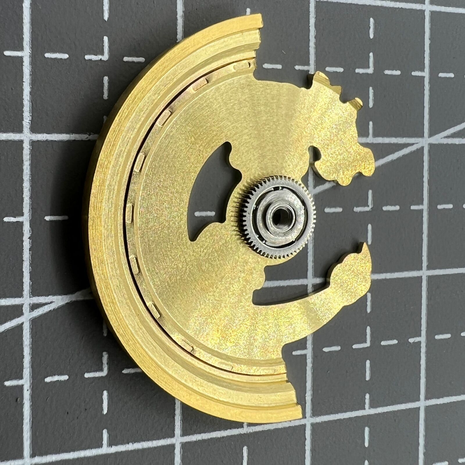 Golden Dragon carved rotor oscillating weight for NH35 NH36 watch movement, enhancing automatic winding performance.