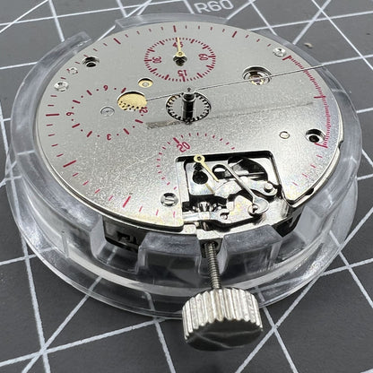 Tianjin Seagull ST19 automatic movement close-up displaying detailed watch gears and mechanical components for precision timekeeping