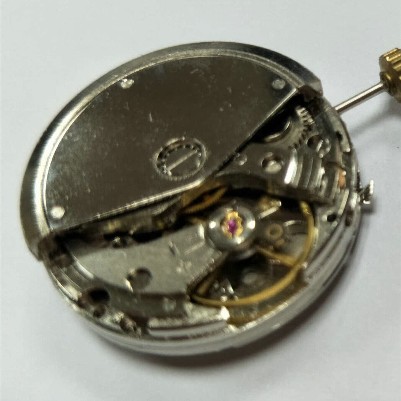 Shanghai watch accessory with China-made automatic movement, small seconds at 3 and 9 o'clock positions.
