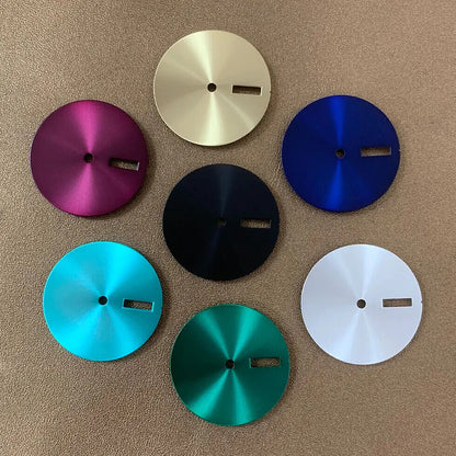 28.5mm radiation line watch dial compatible with NH35/NH36, 4R35/4R36, 6R, 7S26 movements for precise timekeeping.