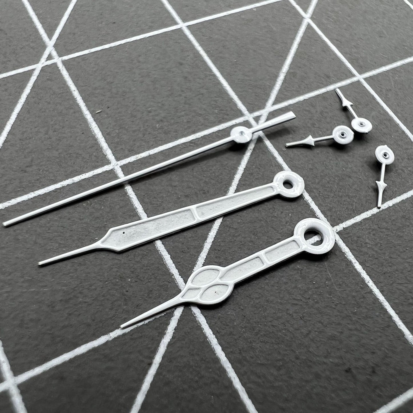 Silberne Leuchtzeigersets Gr�n f�r Miyota 0S20 Uhrwerk, 2-teiliges Set zur pr�zisen Zeitanzeige