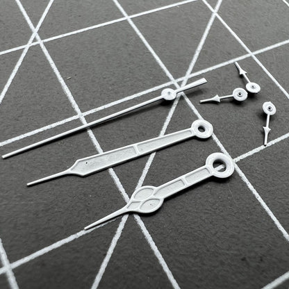 Silberne Leuchtzeigersets Gr�n f�r Miyota 0S20 Uhrwerk, 2-teiliges Set zur pr�zisen Zeitanzeige