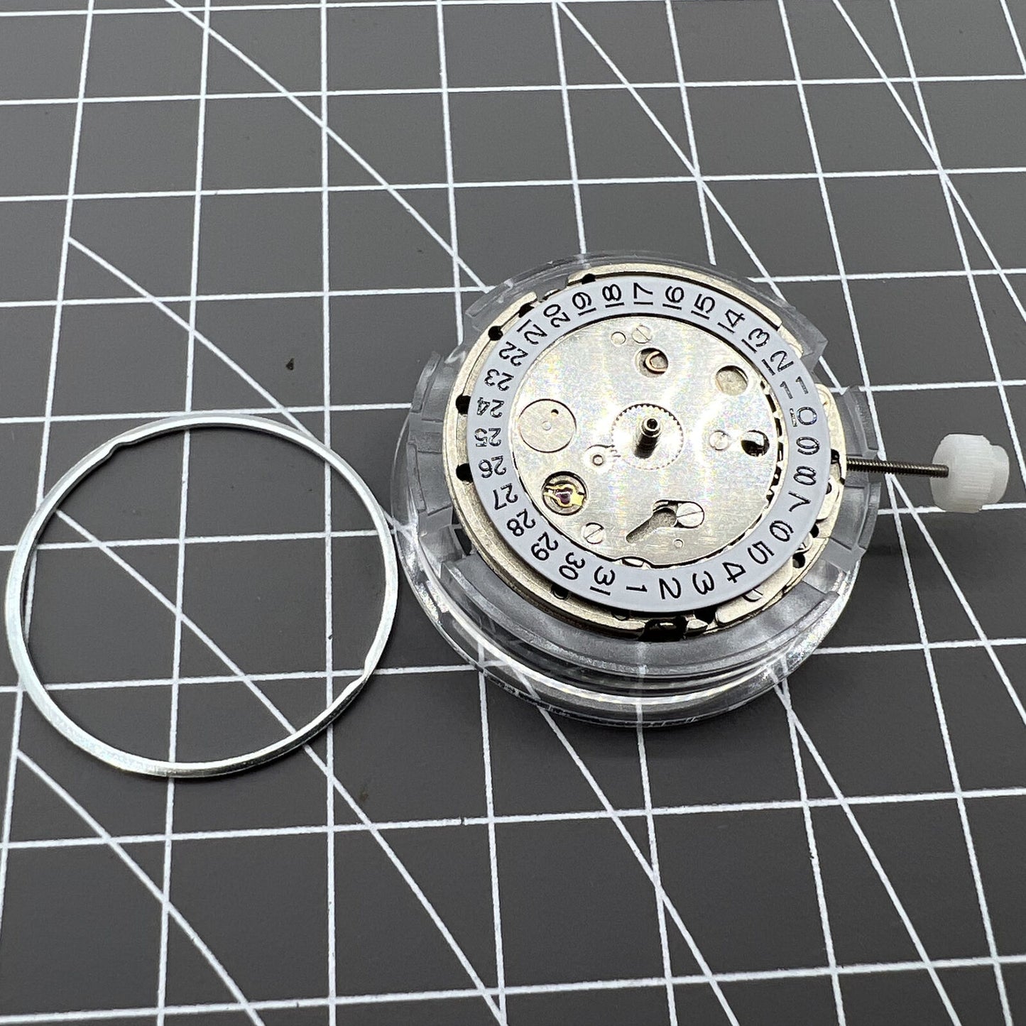 Mingzhu DG2813 silver automatic watch movement with 3 hands for precise timekeeping