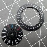 Arabic /English Font Black Date Disk Wheel Week Wheel for NH36 3/3.8 Movement