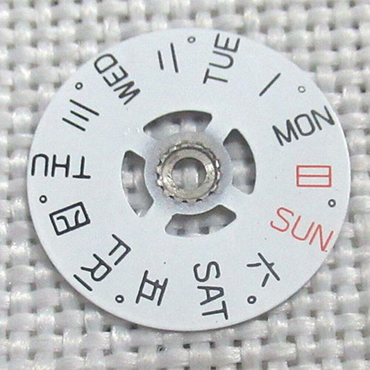 Roue de disque de semaine Roue de semaine Date à 4 chiffres Convient au mouvement 8200#1014