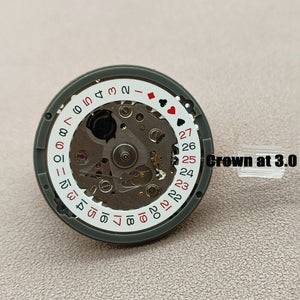 Japan NH35 NH35A Movement Black Spade Automatic Mechanical SKX007 Crown At 3/3.8
