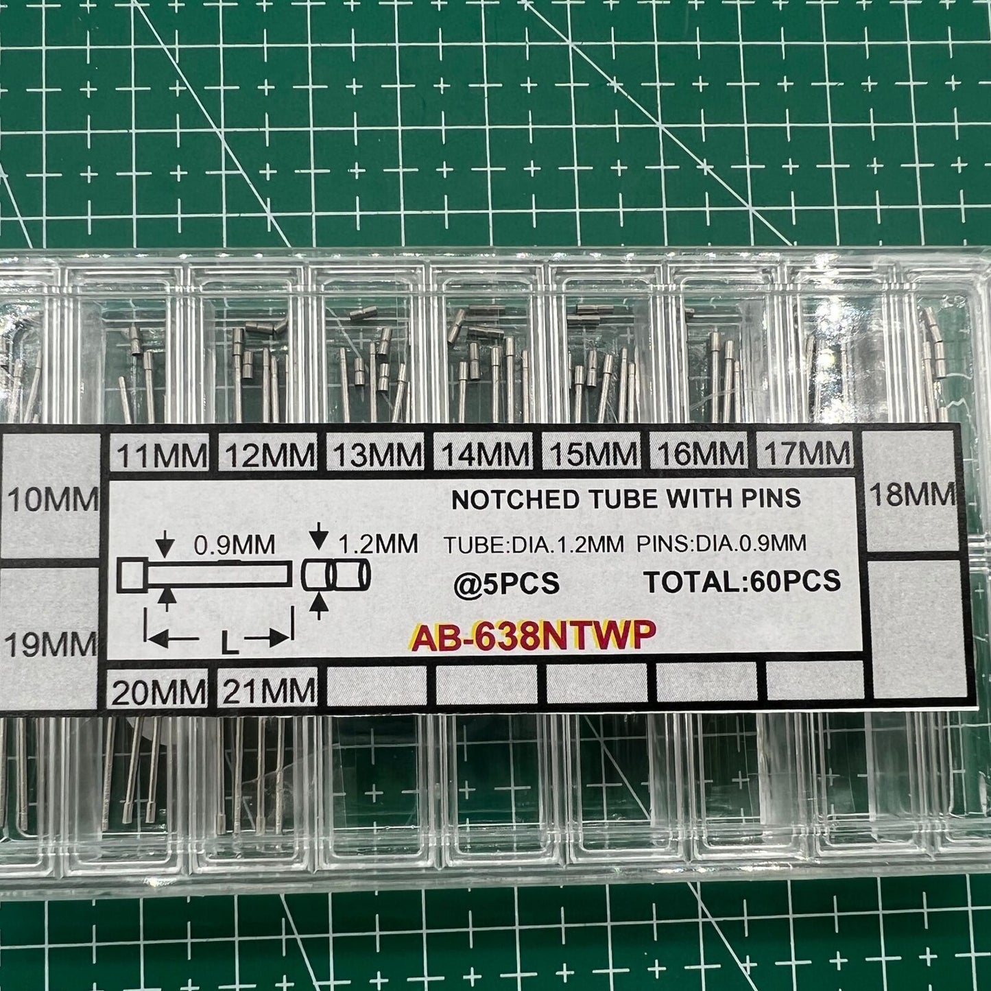 1. Wholesale AB-638NTWP stainless steel notched tube with pins for secure watch band attachment.  