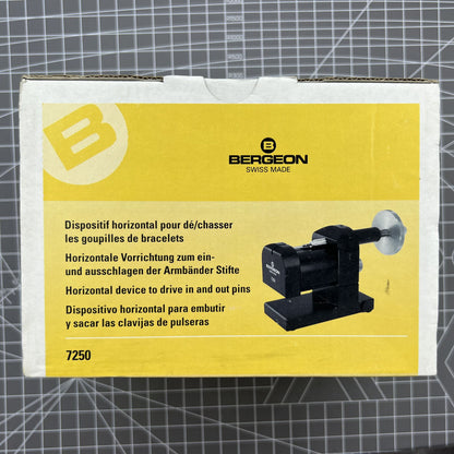 Bergeon 7250 tool for precise horizontal watch bracelet shortening and adjustment