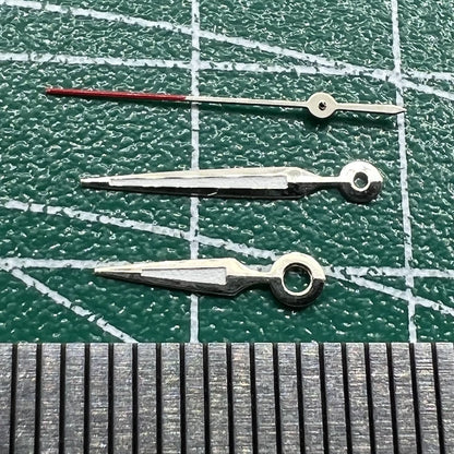 Luminous arrow-style watch hands by P1-H2-C1 for Miyota 2035 movement, enhancing readability and design.