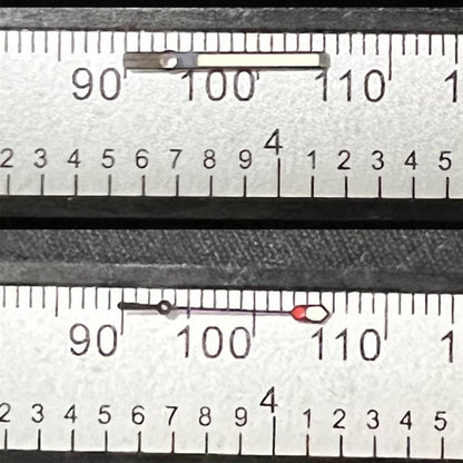 Aiguilles de montre de plongée lumineuses vertes C3 12 mm avec garniture argentée pour SKX/SBBN NH35A/NH36