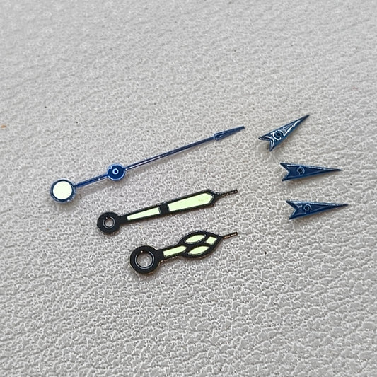 12mm Green Lume Blue Second +blue Small Second Watch Hands for OS10 OS60 OS80