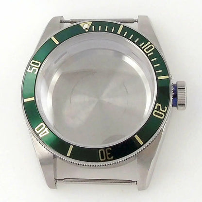 40mm Bliger Solid Steel Sapphire Glass Watch Case Fit For NH35 NH36 Black Bay