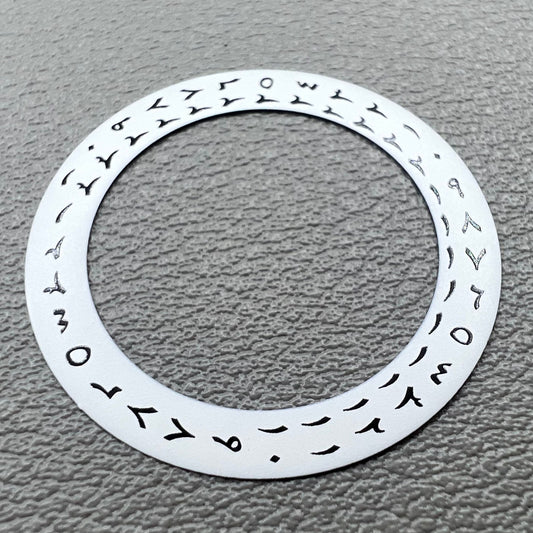 Datumsscheibe Rad mit schwarzer arabischer Schrift für NH35 NH36 Datum bei 3