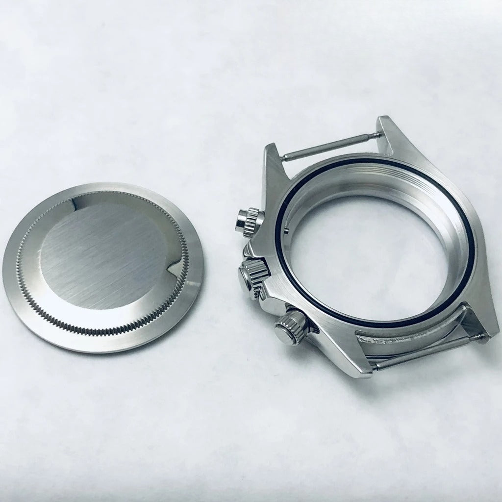 40mm Steel Waterproof Watch Case Chronograph Sapphire Crystal Fit VK63 VK64