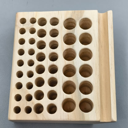 46 Holes Wooden Watchmaker Tool Holder For Repair Tool Organizer Stand