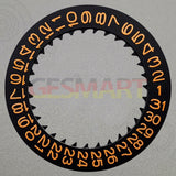 Orange Font Black Date Disk Wheel for NH36 Movement Date At 3 Watch Part