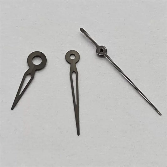 Aiguilles de montre creuses noires 10 x 9 x 6 mm sans luminescence pour mouvement NH05 NH06