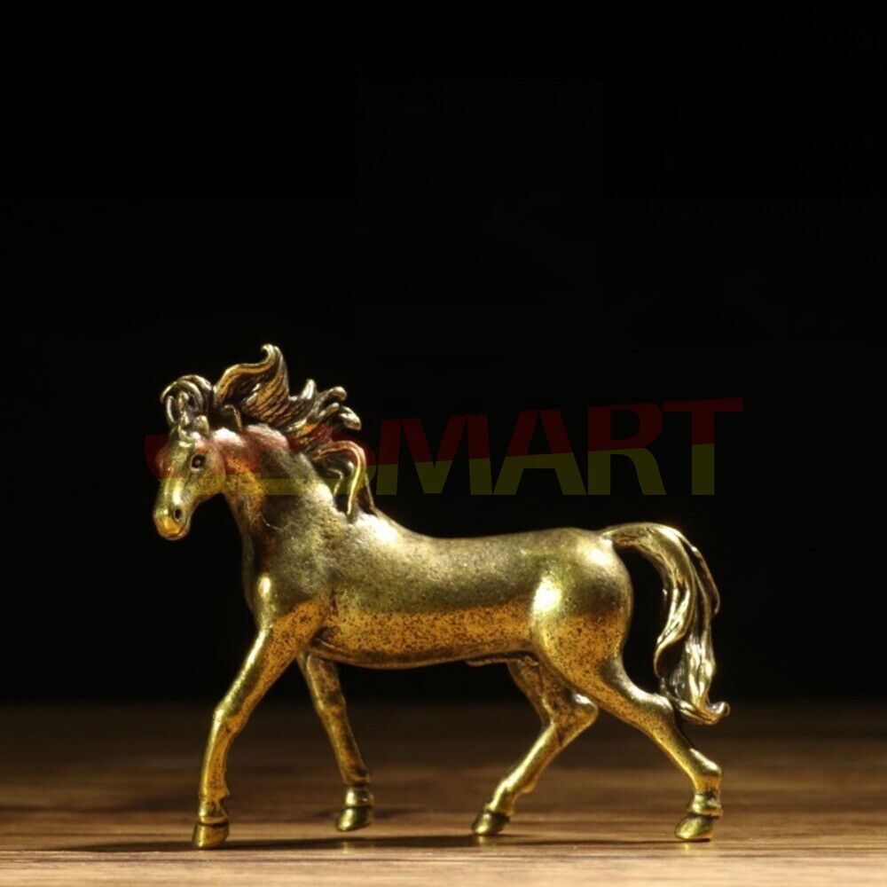 Hand-carved vintage solid copper horse trinket, ideal for rustic decor and collector display.