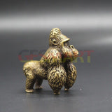 Solid Copper Gorilla Trinket Vintage Handmade Hand Carved Bronze Model Figurines