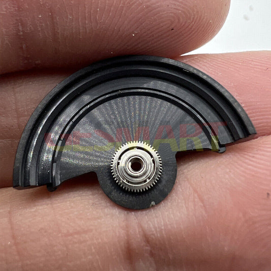Black Line Wave carved rotor oscillating weight for Miyota NH35 NH36 watch movement.