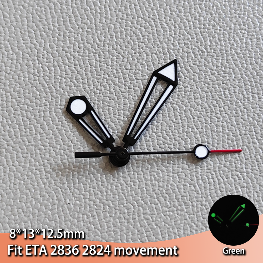 Luminous Green Watches Hands for NH35 NH36 Series ETA 2836 2824 Miyota 8205 8215