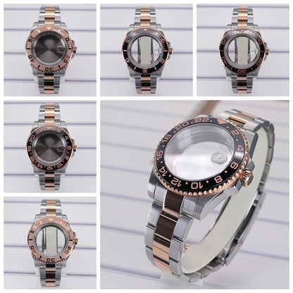 40mm Steel Watch Case Sapphire Glass For NH34/35/36/38 NH70 Miyota 8215 Eta 2824