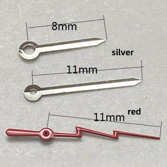 Aiguilles de seconde de montre Red Wave 11 x 11 x 8 mm pour mouvement à quartz Ronda 515