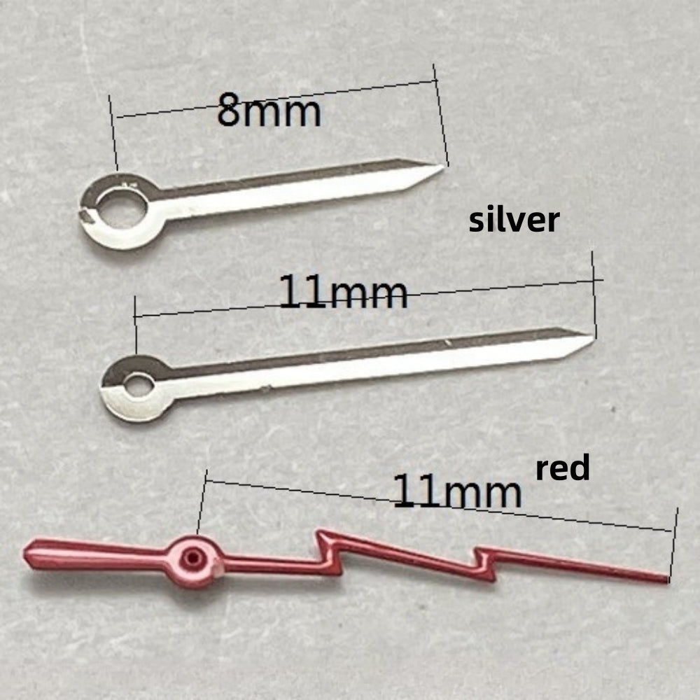 Aiguilles de seconde de montre Red Wave 11 x 11 x 8 mm pour mouvement à quartz Ronda 515