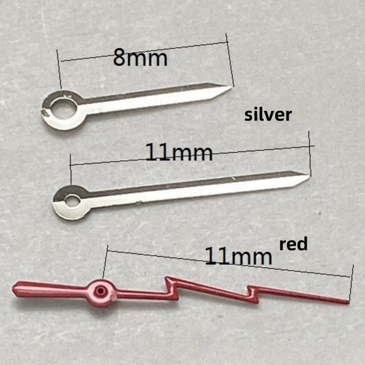 Aiguilles de seconde de montre Red Wave 11 x 11 x 8 mm pour mouvement à quartz Ronda 515