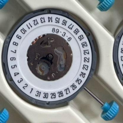 Miyota 6M12 quartz movement with date at 6 o'clock, 3 hands - precision Japan-made watch accessory.
